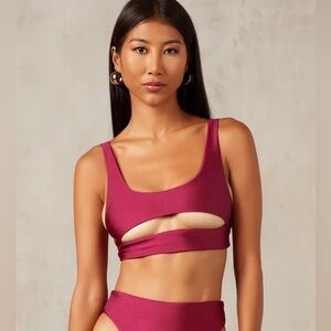 MBM Swim Lucky Top Women’s Size S Color Berry NWT